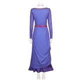Movie Wish 2023 Asha Purple Dress Outfits Cosplay Costume Halloween Carnival Suit
